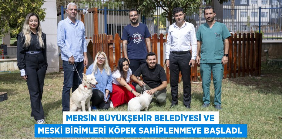 MERSİN BÜYÜKŞEHİR BELEDİYESİ VE MESKİ BİRİMLERİ KÖPEK SAHİPLENMEYE BAŞLADI.