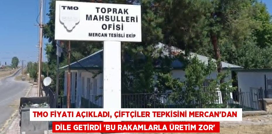 TMO FİYATI AÇIKLADI, ÇİFTÇİLER TEPKİSİNİ MERCAN’DAN DİLE GETİRDİ “BU RAKAMLARLA ÜRETİM ZOR”