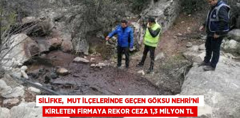 SİLİFKE,  MUT İLÇELERİNDE GEÇEN GÖKSU NEHRİ'Nİ KİRLETEN FİRMAYA REKOR CEZA 1,3 MİLYON TL