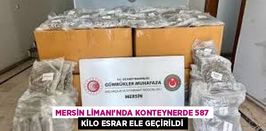 MERSİN LİMANI'NDA KONTEYNERDE 587 KİLO ESRAR ELE GEÇİRİLDİ