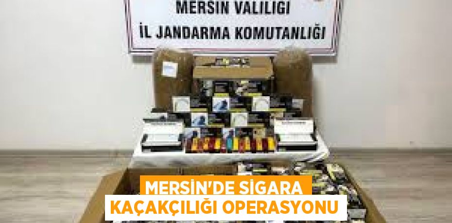 MERSİN'DE SİGARA KAÇAKÇILIĞI OPERASYONU
