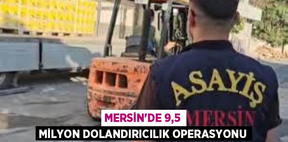 MERSİN'DE 9,5 MİLYON DOLANDIRICILIK OPERASYONU