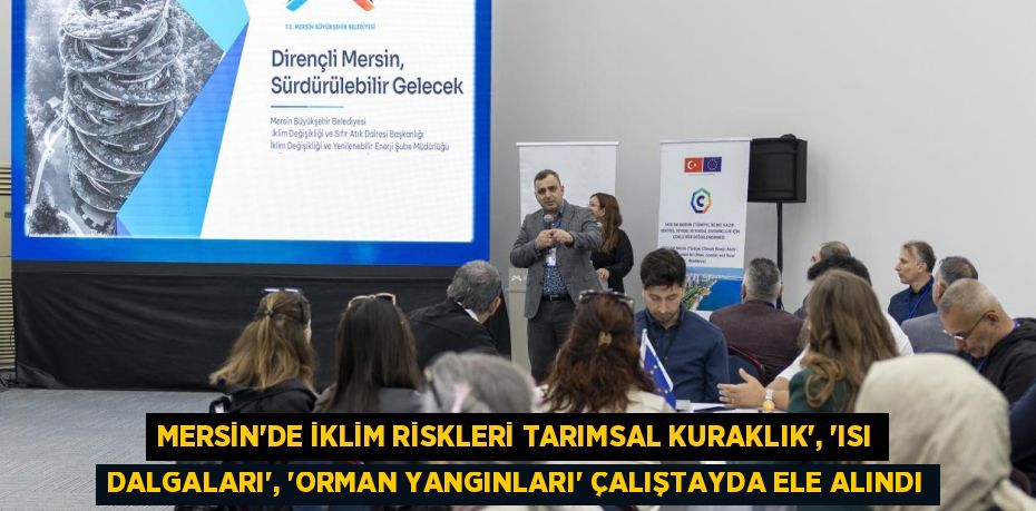 MERSİN'DE İKLİM RİSKLERİ TARIMSAL KURAKLIK', 'ISI DALGALARI', 'ORMAN YANGINLARI' ÇALIŞTAYDA ELE ALINDI