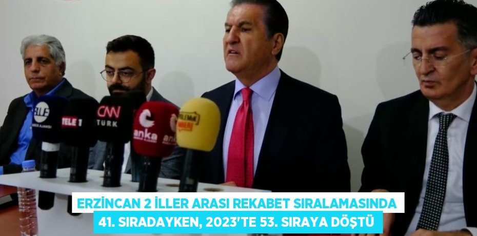 ERZİNCAN 2 İLLER ARASI REKABET SIRALAMASINDA 41. SIRADAYKEN, 2023’TE 53. SIRAYA DÖŞTÜ