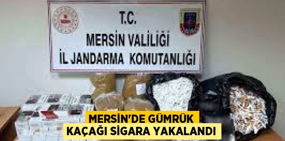 MERSİN'DE GÜMRÜK KAÇAĞI SİGARA YAKALANDI
